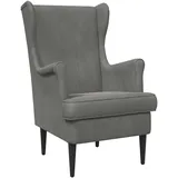 vidaXL Sessel Dunkelgrau Samt 1-St 70 x 70 x 70 cm Grau mit Kissen
