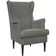 vidaXL Sessel Dunkelgrau Samt 1-St 70 x 70 x 70 cm Grau mit Kissen