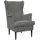 vidaXL Sessel Dunkelgrau Samt 1-St 70 x 70 x 70 cm Grau mit Kissen