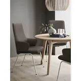 Stressless® Polsterstuhl Laurel, High Back mit Armlehne, Größe L, mit Beinen aus Stahl in Chrom matt braun