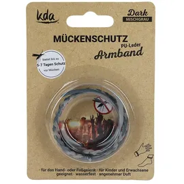 KDA Mückenschutz Armband PU-Leder Mischgrau KDA