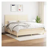 vidaXL Boxspringbett 200 x 200 cm Creme