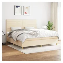 vidaXL Boxspringbett 200 x 200 cm Creme