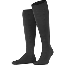Kniestrümpfe FALKE "ClimaWool", Herren, Gr. 43-44, grau (anthra. meliert), Materialmix, unifarben, normal, Socken, aus klimaregulierender Wolle-Lyocell Mischung atmungsaktiv