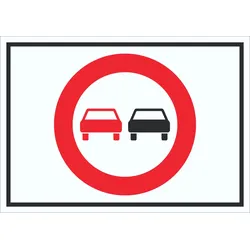 Überholverbot KFZ Symbol Schild A2 (420x594mm)
