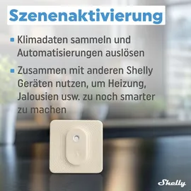 Shelly BLU H&T, Elfenbeinfarben, Temperatur-/Feuchtigkeitssensor