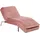 Beliani Recamiere Samtstoff 1-Sitzer Rosa