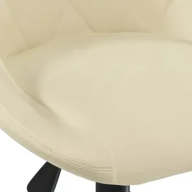 vidaXL Bürostuhl Drehbar Samt Creme