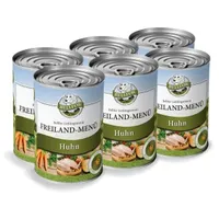 Bellfor Hundefutter Nass mit Huhn Getreidefrei - Freiland-Menü Futter 2,4 kg