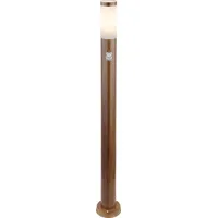 GLOBO Lighting Außenleuchte Edelstahl holzoptik, 1x E27