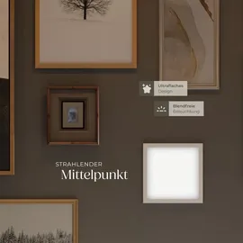 Tectake Lucerna 1 LED-Paneel weiß Stahl 29,5 x 29,5 cm