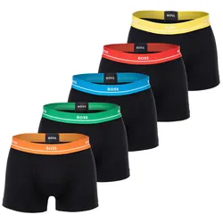 BOSS Herren Trunks, 5er Pack - 5P Essential, Boxershorts, Cotton Stretch, Logo Schwarz S