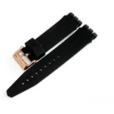 Vostok Europe Energia Rocket Silikonarmband / 26 mm/Schwarz/Schließe Rosegoldfarben EN-S-282-540