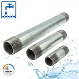 Gebo - Rohrdoppelnippel - Langnippel Stahl Verzinkt, Typ 23, 1/2 Zoll X 250 Mm