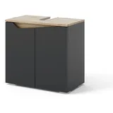 Vicco Waschbeckenunterschrank Marelle 60 x 57,5 x 35 cm Anthrazit/Artisan