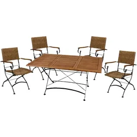 Garden Pleasure Wien Klapptisch 150 x 90 x 74 cm braun ausziehbar