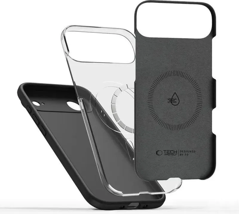 Tech-Protect Silikon MagSafe Hülle für iPhone 17 Air - Schwarz