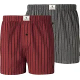 Jan Vanderstorm 2er Pack Boxershorts THURE in rot grau | Gr.: 22