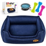 Lovpet Tierbett, Hundebett Hundekissen Hundekorb Chiller blau