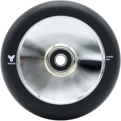 Freestyle Scooter Wheels Trigger Hollow 30mm 120mm 88A Chrome Schwarz x2 120 MM