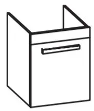 Artiqua 411 Waschtischunterschrank für 2nd Floor 079050, Graphit Struktur quer, 411-WUT-D29-R-7098-4 411-WUT-D29-R-7098-401