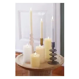 Lumineo LED Wachskerze 15 cm weiß
