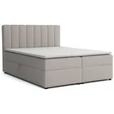 dein schlaf 24 Boxspringbett ROCK 160x200 Velour Schwarz H4 - Schwarz