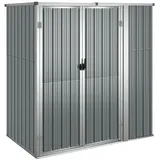 vidaXL Gerätehaus Grau 161x89x161 cm Verzinkter Stahl