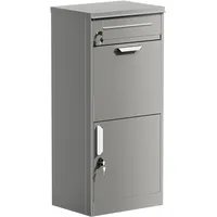 Wiltec Paketbriefkasten Grau