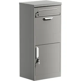 Wiltec Paketbriefkasten Grau
