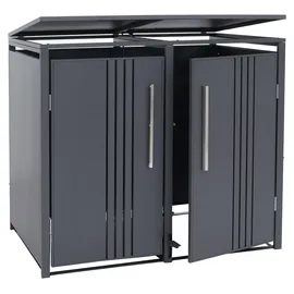 MCW Mülltonnenverkleidung MCW-Q76 116 x 132 x 89 cm anthrazit