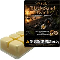WonderWax Duftwachs Wax Melts für Duftlampe, 6 Würfel Duftmelt Wachsmelt Sojawachs Duftwachs Würfel für Raumdüfte, Wachs Duftöl Winter Indoor Schmelzen für Aromalampe Black Sand & Beach