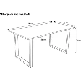 sam möbel gmbh Graz 160 x 77 x 85 cm Akazie natur