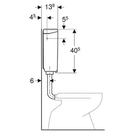 Geberit AP-Spülkasten AP140 2-Mengen-Spülung bahamabeige