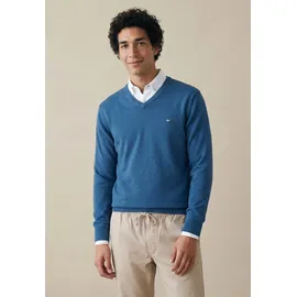 FYNCH-HATTON Pullover mit V-Ausschnitt Blau L
