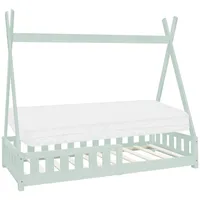 ML-Design Hausbett Tipi 80 x 160 cm Kiefer mint