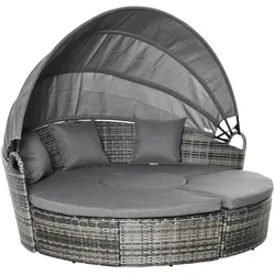 Outsunny Liege PE-Rattan, Metall