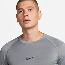 Nike Pro Dri-FIT Tight kurzarm Fitnessshirt Herren 084 smoke grey/black L