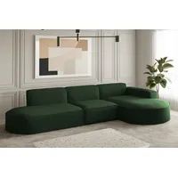 Fun Möbel Ecksofa Designersofa PALMA in Stoff Opera Velvet