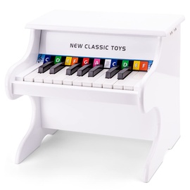 New Classic Toys 10156 Piano White-18 Keys, Weiss, M