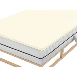 biberna 0077641 Jersey-Elastic-Topper 90 x 190 - 100 x 220 cm perlmutt