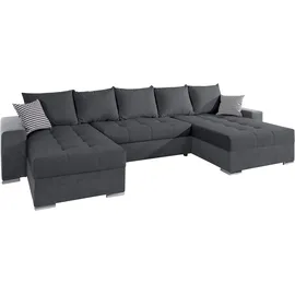 Collection AB Wohnlandschaft Polyester U-Form 2-Sitzer Grau