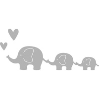 Rayher Stanzschablone Elefantenfamilie, Set 2-teilig, 0,8 - 2,3 cm x 0,7 – 9 cm, für Kartengestaltung, Scrapbooking und vieles mehr, Prägeschablonen, 50260000