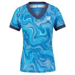 Asics Tennisshirt Damen Tennisshirt MATCH GRAPHIC blau L