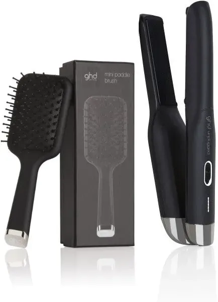 ghd unplugged Styler schwarz + mini paddle Brush gratis