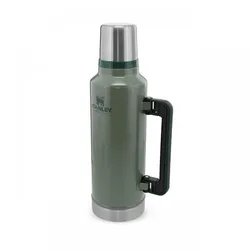 Stanley CLASSIC VAKUUM-FLASCHE 1,9 Liter, Hammertone grün, doppelwandige Vakuumisolierung, Griff, Trinkbecher