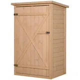 Modfu Gartenschrank, Natur, Holz, 56x115x75 cm, Aufbewahrung & Schutzhüllen