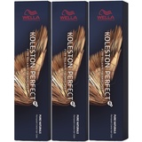 3er Wella Koleston Perfect ME+ 7/03 Mittelblond Natur Gold 60 ml