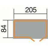 Weka Mehrzweckbox, Fahrrad- und Mülltonnenbox, natur, 219 x 100 x 151 cm
