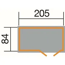 Weka Mehrzweckbox, Fahrrad- und Mülltonnenbox, natur, 219 x 100 x 151 cm